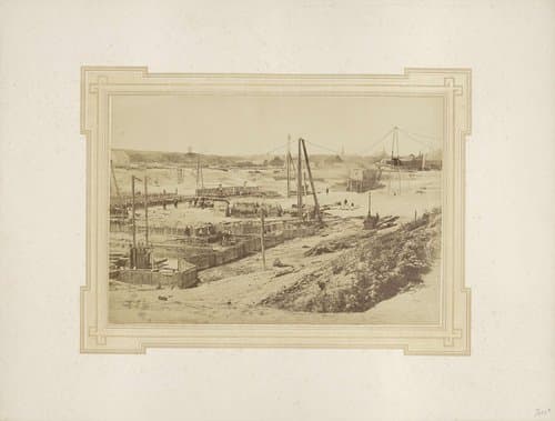 Fundering van het binnensluishoofd van de dubbele schutsluis te Vlissingen