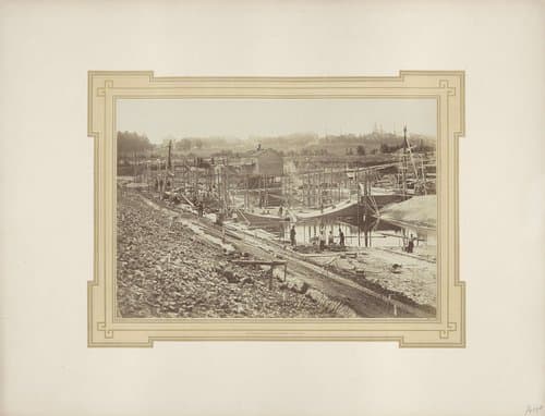Fundering van de binnenkeer- en schutsluis te Vlissingen by Anton Lauwrens Preuninger