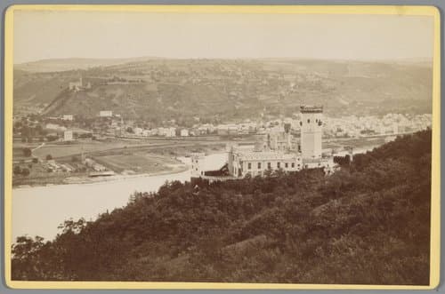 Gezicht op het slot Stolzenfels in Koblenz