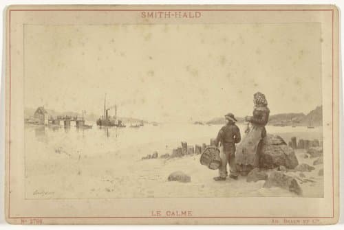 Fotoreproductie van het schilderij 'le Calme' door Smith-Hald by Adolphe Braun & Cie.