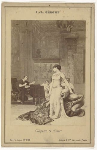 Fotoreproductie van het schilderij Cléopatre & César door Jean-Léon Gérôme by Goupil & Cie.