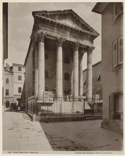 Pola, Tempel des Augustus. by anonymous; Stengel & Markert