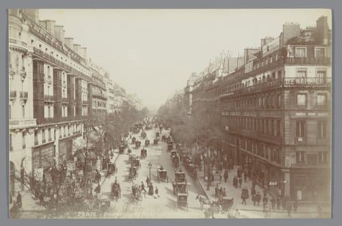 Gezicht op de Boulevard Montmartre, Parijs