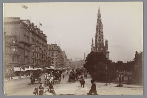 Princes Street en Scott Monument te Edinburgh by Alexander Adam Inglis