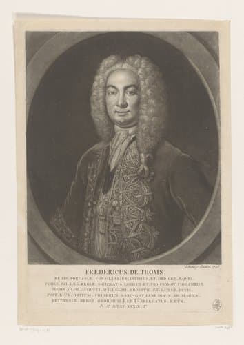 Portret van Frederic de Thoms op 39-jarige leeftijd by John Faber (II)