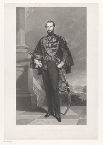 Portret van Karel XV by Jean Baptiste Alfred Cornilliet