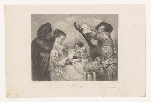 La leçon de musique by Adolphe Lalauze