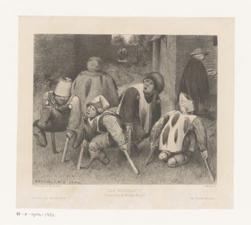 Bedelaars by Louis Jean Muller
