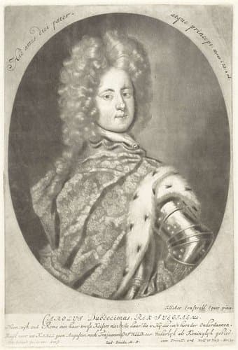 Portret van Karel XII by Pieter Schenk (I)