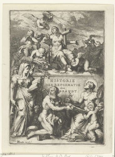Titelprent voor deel 1 van 'Historie der Reformatie by Romeyn de Hooghe