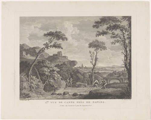 Landschap rond Napels by D. Ambrosi