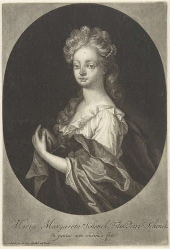 Portret van Maria Margaretha Schenk by Pieter Schenk (I)