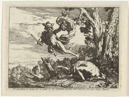 Mercurius met het afgehakte hoofd van Argus by Gerard de Lairesse
