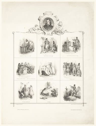 Portretten van schrijvers by Victor Adam