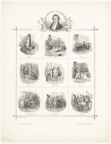 Portraits d'écrivains by Victor Adam