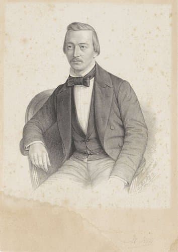 Portret van J.C. Beth by Johann Peter Berghaus