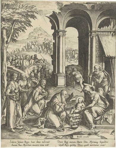 Aanbidding door de koningen by anonymous