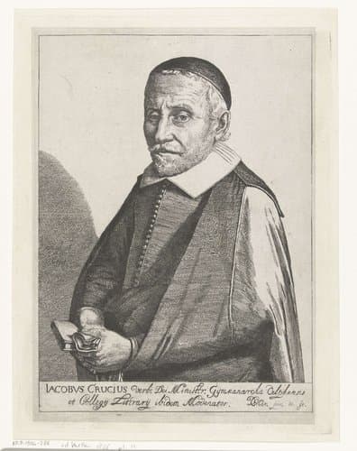 Portret van Jacobus Crucius by Johannes Arnoldus Boland