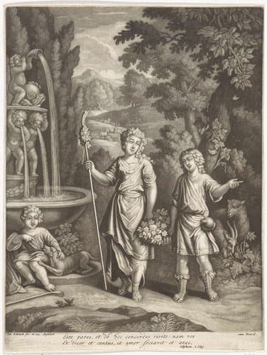 Coridon en Silvia by Pieter Schenk (I)