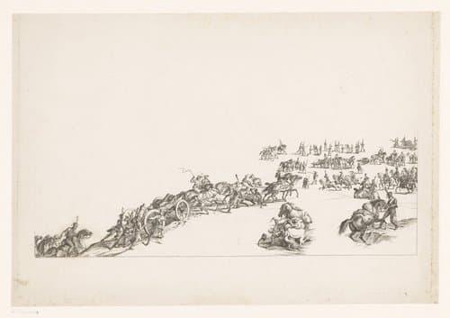 Cavalerie in actie by Jean Duplessis-Bertaux