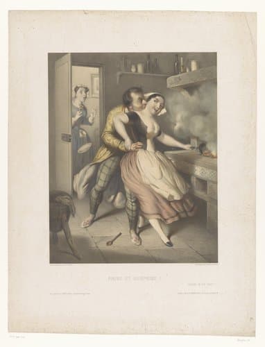 Prise et surprise! / Caught in the fact! by Charles Bargue