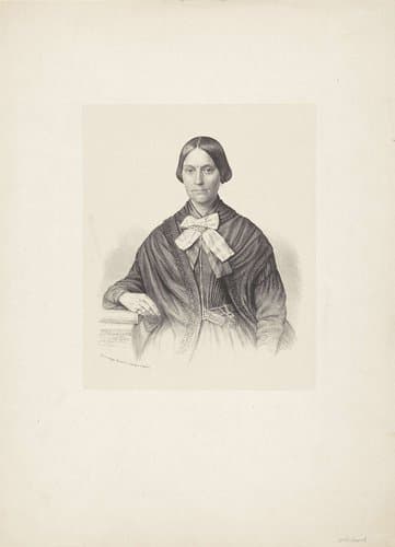 Portret van een onbekende vrouw by Johann Peter Berghaus