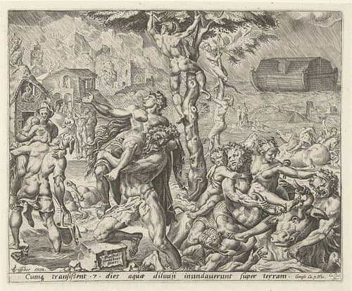 De zondvloed by Cornelis Cort