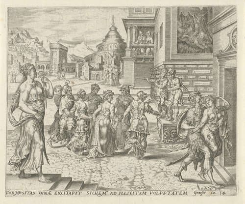 Dina door Sichem overweldigd en verkracht by Harmen Jansz Muller