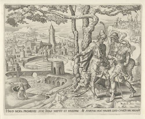 Juda geeft Chira de opdracht om de prostituee te zoeken by Harmen Jansz Muller