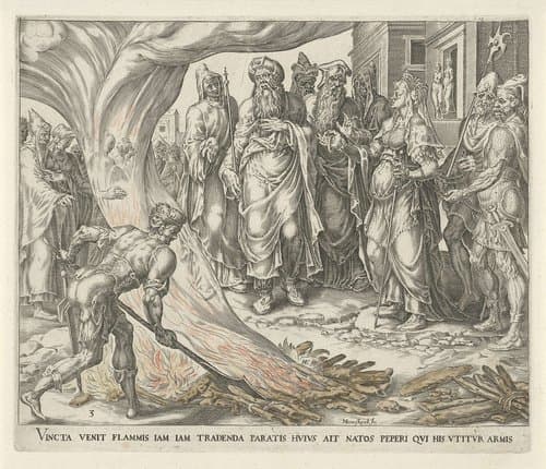Tamar toont de staf en ring van Juda by Harmen Jansz Muller