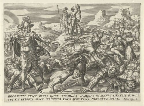 Eenendertig koningen verslagen door Jozua by Harmen Jansz Muller