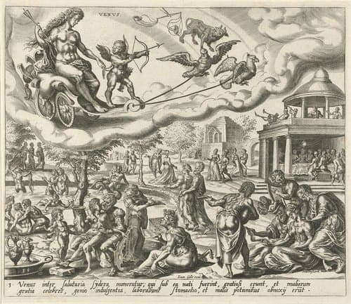 De planeet Venus en haar kinderen by Harmen Jansz Muller