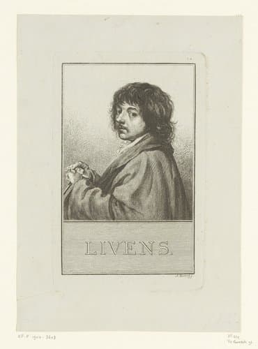 Portret van Jan Lievens by Adam von Bartsch