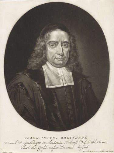 Portret van de theoloog Joachim Justus Breithaupt by Pieter Schenk (I)