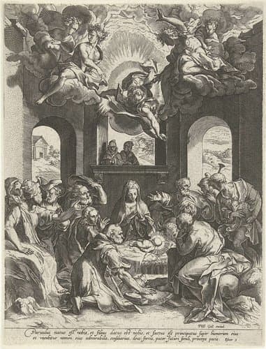 Aanbidding door de herders by anonymous