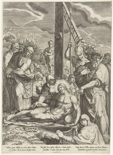 Bewening van Christus onder het kruis by anonymous