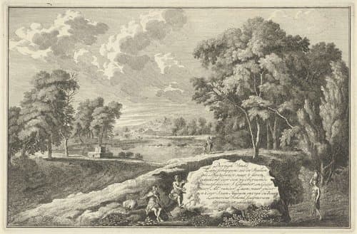 Titelprent voor: Dertigh stuks landschappen zoo in Italien als Duytslandt by Adolf van der Laan
