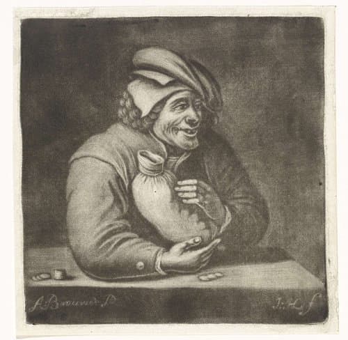 Man met een geldzak by Jacob Hoolaart