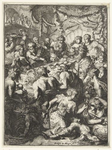 Titelprent van Boek 3 van De Ystroom (1671) van Antonides van der Goes by Romeyn de Hooghe
