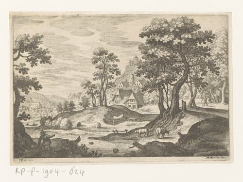 Landschap met rivier by Matthäus Merian (I)