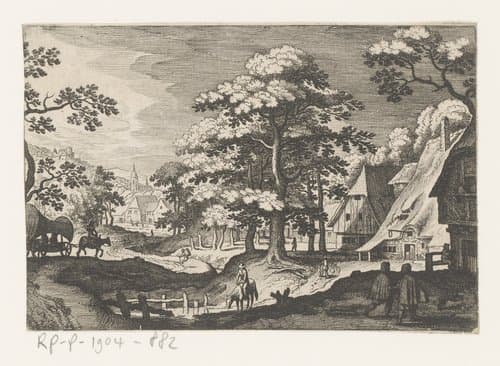 Dorpsgezicht by Matthäus Merian (I)
