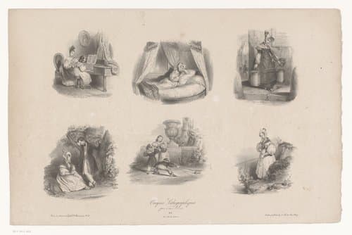 Lithografische schetsen van Marie Alexandre Alophe by Marie Alexandre Alophe