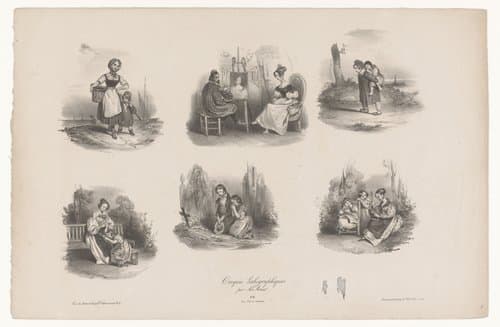 Zes vignetten over het dagelijkse leven by Marie Alexandre Alophe