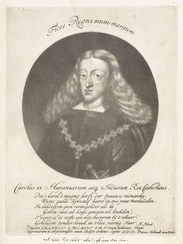 Portret van Karel II, koning van Spanje by Pieter Schenk (I)