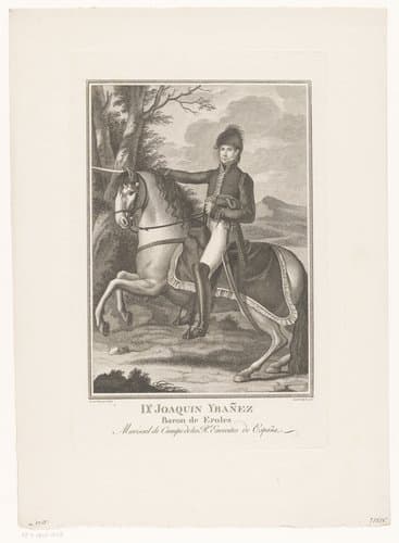 Ruiterportret van Joaquín Ibáñez by Juan Carrafa