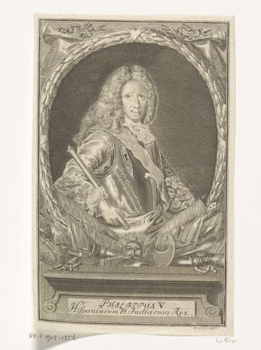 Portret van Filips V, koning van Spanje by Georg Paul Busch