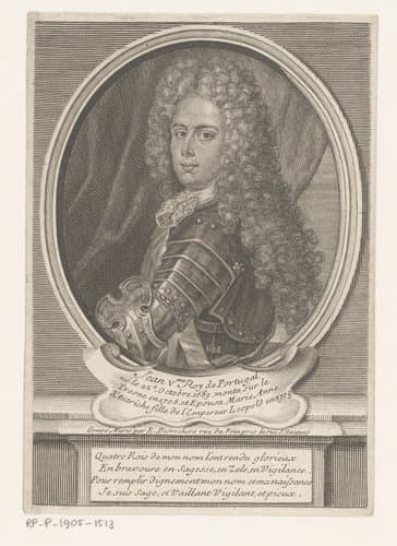 Portret van Johan V, koning van Portugal by Étienne Desrochers