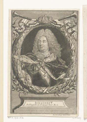 Portret van Johan V by Georg Paul Busch