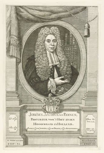 Portret van Johannes Jacobus van Reenen by Paulus Constantijn la Fargue