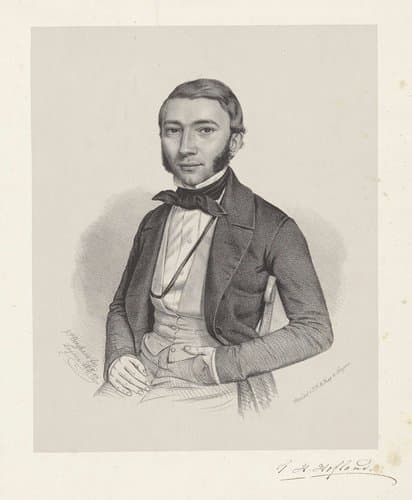 Portret van G.H. Hofland by Johann Peter Berghaus